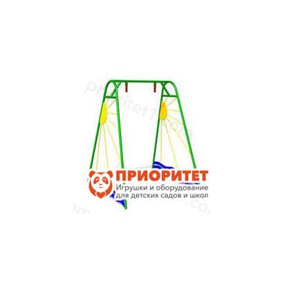 Качели металлические Прибой с сидением без спинки для детской площадки каркас
