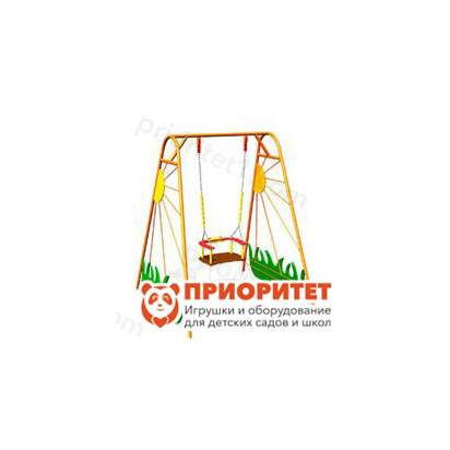 Качели металлические «Луг» с креслом для детской площадки