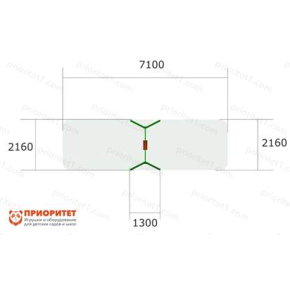 Качели металлические Ветерок с сидением для детской площадки схема
