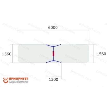Качели металлические Малыш с креслом для детской площадки схема