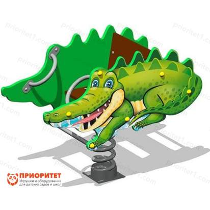 Качалка на пружине Крокодил для детской площадки