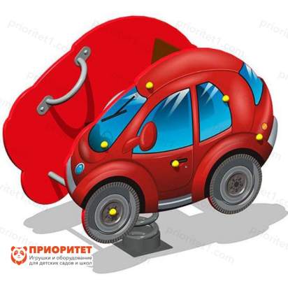 Качалка на пружине Автомобиль для детской площадки (красная)