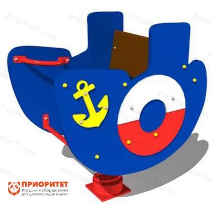 Качалка на пружине Пароход для детской площадки