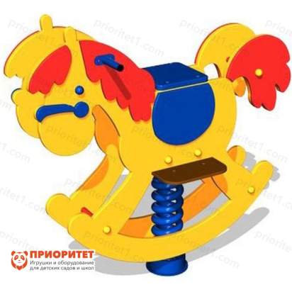 Качалка на пружине Желтый Пони для детской площадки