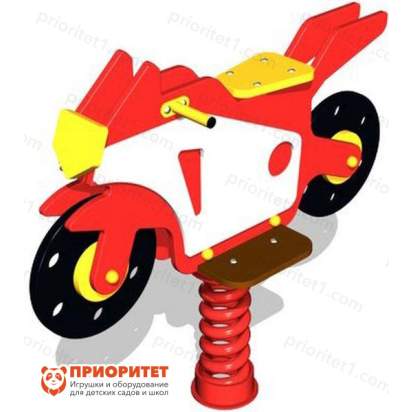 Качалка на пружине красный Байк для детской площадки