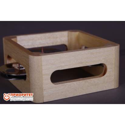 Тамбурин (бубен) из массива березы, D - 10 см. Мастерская Сереброва, РЗ-ТБ-01 3