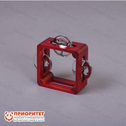 Тамбурин (бубен) из массива березы тонированный, D - 10 см. Мастерская Сереброва, РЗ-ТБ-04 1