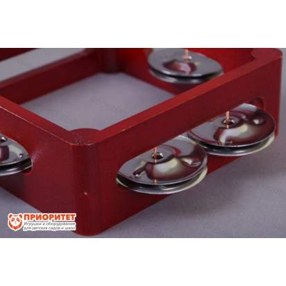 Тамбурин (бубен) из массива березы тонированный, D - 15 см. Мастерская Сереброва, РЗ-ТБ-05 3