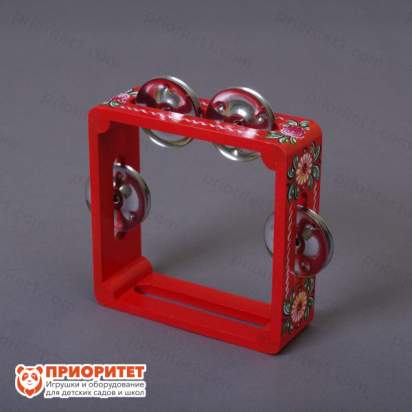 Тамбурин (бубен) из массива березы с росписью РЗ-ТБ-08