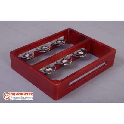 Тамбурин (бубен) из массива бука тонированный, D - 25 см 2