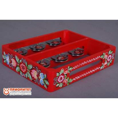 Тамбурин (бубен) из массива бука с тонировкой «Президент» 3