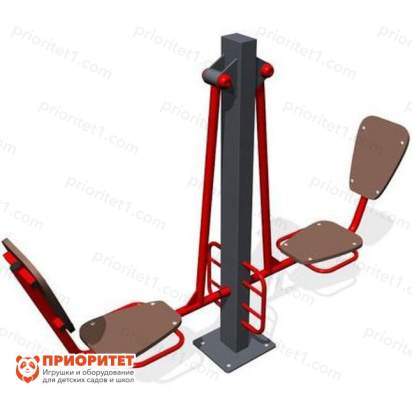 Тренажер уличный двойной Жим ногами для спортивной площадки