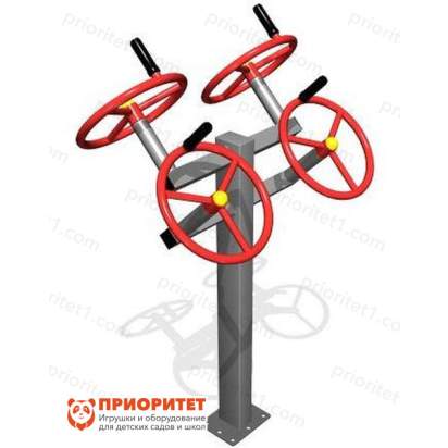 Тренажер уличный двойной Рули для спортивной площадки