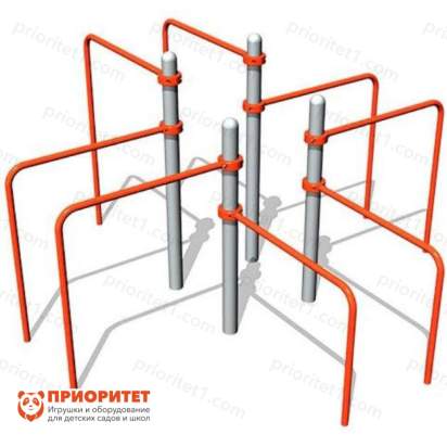 Воркаут-комплекс с брусьями для спортивных площадок