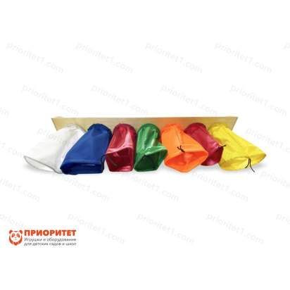 Настенный тактильный модуль с мешочками разноцветными