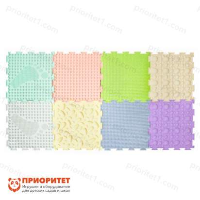 Детские ортопедические модульные коврики Ортодон набор 1 - «УНИВЕРСАЛ», пастельные цвета 2