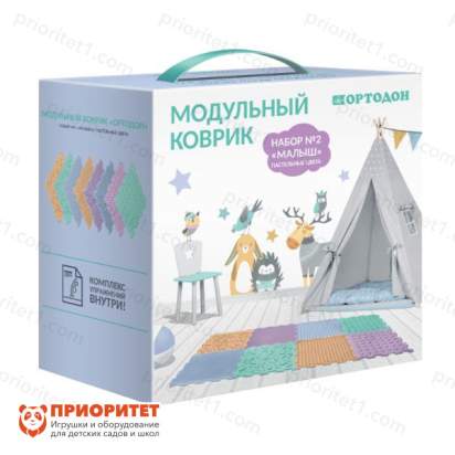 Детские ортопедические модульные коврики Ортодон набор 2 - «Малыш», пастельные цвета 1