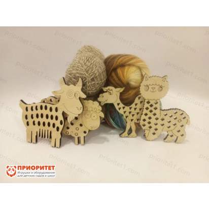 Тактильный набор для шнурования «Зоопарк»