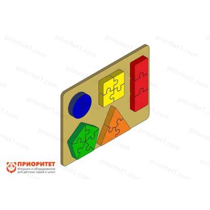 Тактильно-развивающая панель Пазл-фигуры
