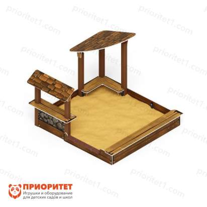 Песочный дворик (коричневый) для детской площадки