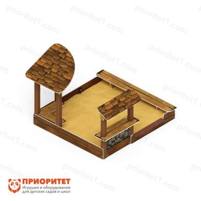 Песочный дворик(коричневый) для детской площадки 3