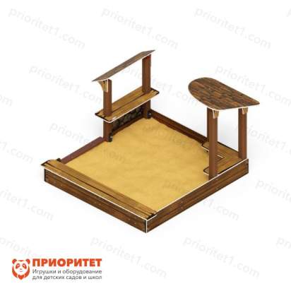 Песочный дворик(коричневый) для детской площадки 4