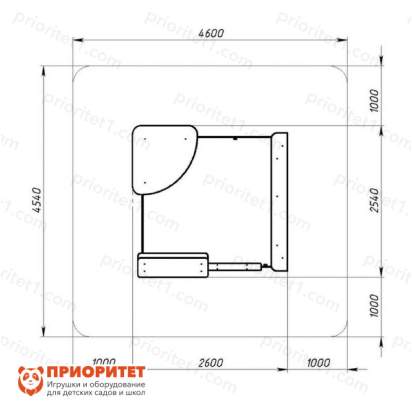 Песочный дворик(коричневый) для детской площадки схема