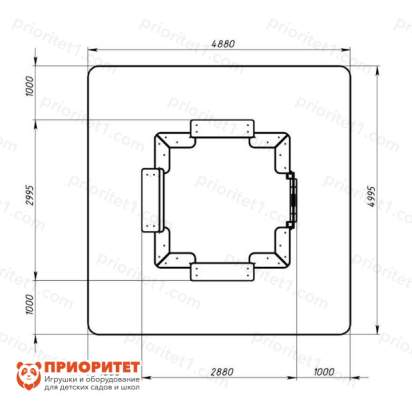 Песочный дворик Теремок (коричневый) для детской площадки 6