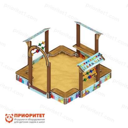 Песочный дворик Теремок (Коты) для детской площадки 2