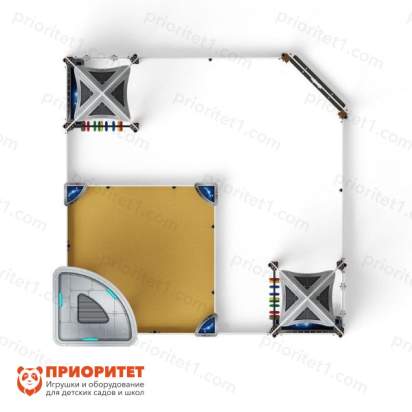 Песочный дворик Космопорт (серый) для детской площадки сверху