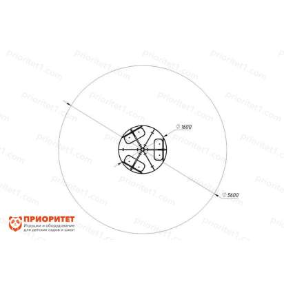 Карусель «Солнышко» (Арифметика) для детской площадки схема