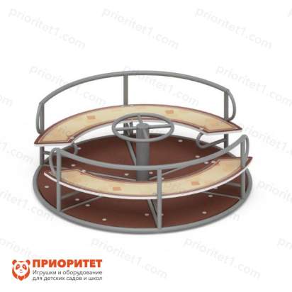 Карусель с рулем (принт замок) для детской площадки 2