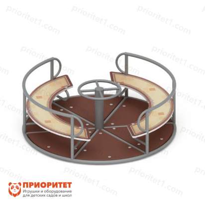 Карусель с рулем (принт замок) для детской площадки 6
