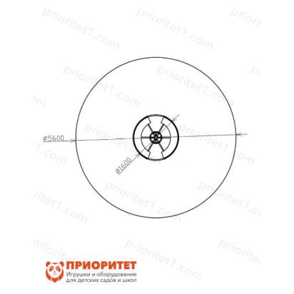 Карусель с рулем (принт замок) для детской площадки схема