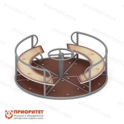 Карусель с рулем (принт замок) для детской площадки