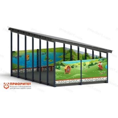 Теневой навес «В гостях у сказки» №3 для детского сада сбоку 2