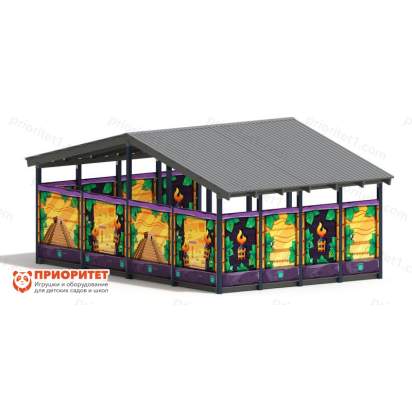 Теневой навес «Волшебный Город» №1 для детского сада сзади