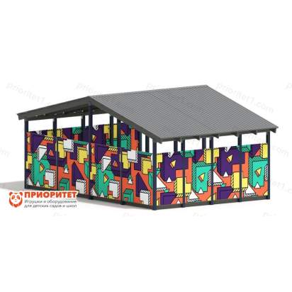 Теневой навес «Геометрия» №1 для детского сада 2