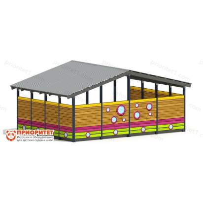 Теневой навес «Лукоморье» №1 для детского сада сзади 2
