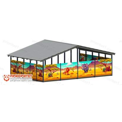 Теневой навес «Сафари» №2 для детского сада сзади 2