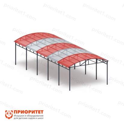 Теневой навес «Спорт» (на 10 тренажеров) для детского сада 2