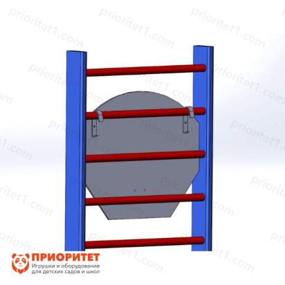 Щит баскетбольный навесной детский фанера (Кольцо №3, сетка в комплекте) сзади