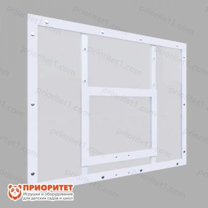 Щит баскетбольный тренировочный на раме (оргстекло), цвет разметки белый спереди