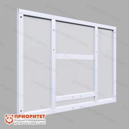 Щит баскетбольный тренировочный на раме (оргстекло), цвет разметки белый сзади