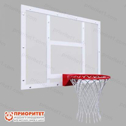 Щит баскетбольный тренировочный на раме (оргстекло), цвет разметки белый