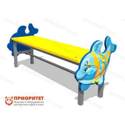 Скамейка детская Кит для игровой площадки