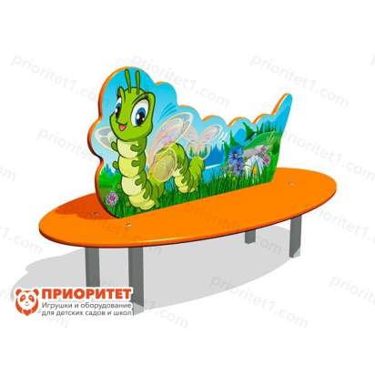 Скамейка детская Гусеница для игровой площадки