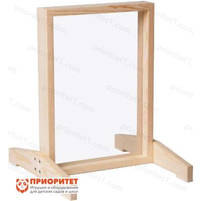 Детский мольберт для рисования маркером прозрачный «Стандарт» (750х550 мм, массив сосны)