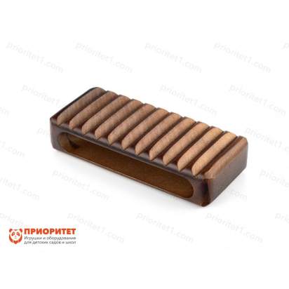 Коробочка ребристая тонированная, Мастерская Сереброва (10x6x3 см), фото без палочки