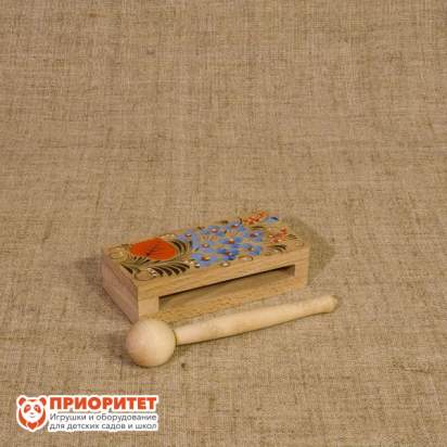 Коробочка малая с росписью, Мастерская Сереброва (9x5x3 см), фото